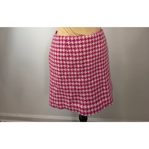 Lilly Pulitzer pink houndstooth skirt size 4 - Picture 3 of 6